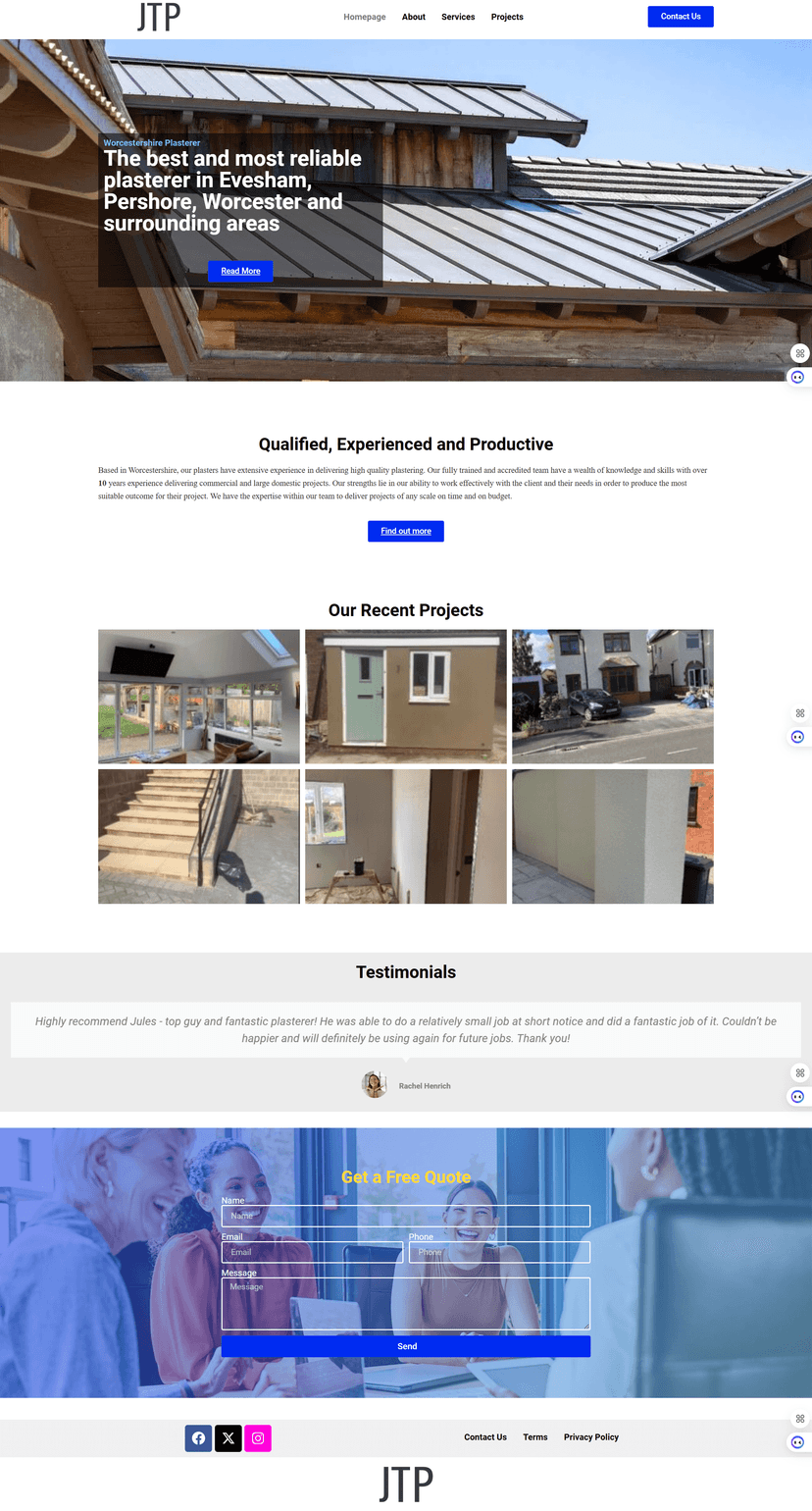 Plasterers Website